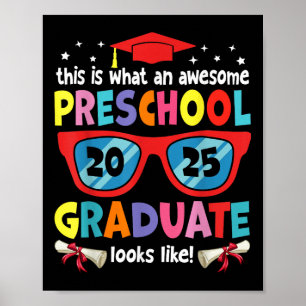 Poster Awesome Préscolaire Graduate Semble Cl 2025 Grad