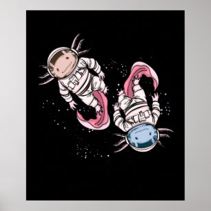 Poster Axolotl Astronaut Cadeaux Enfants Espace Externe A