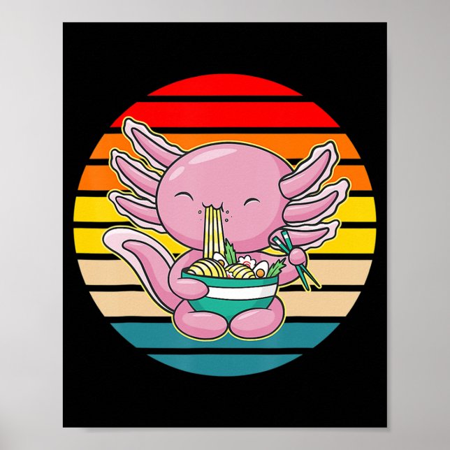 Poster Axolotl Eating (Devant)