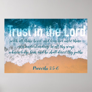 Poster Ayez confiance dans le Seigneur Proverbes 3:5-6, V