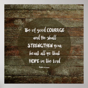 Poster Ayez du Courage - Psaume 31:24