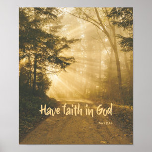Poster Ayez foi en Dieu Bible Verse Christian