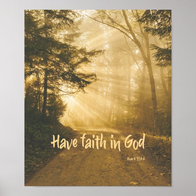 Poster Ayez foi en Dieu Bible Verse Christian (Devant)