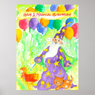 Poster Ayez Un Enfant D'Anniversaire Magique