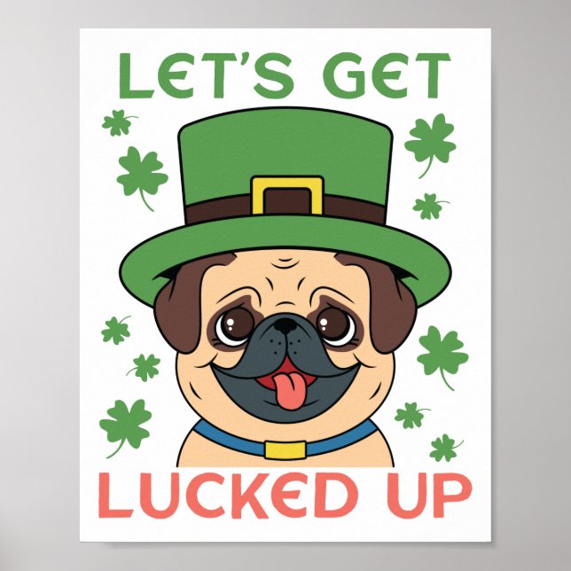Poster Ayons de la chance Carlin Shamrock St. Patrick's D (Devant)