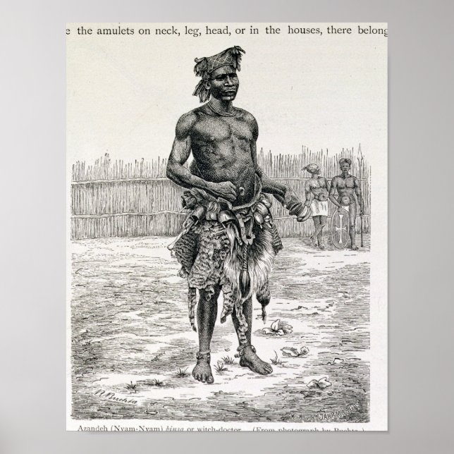 Poster Azandeh Binsa ou sorcier (Devant)