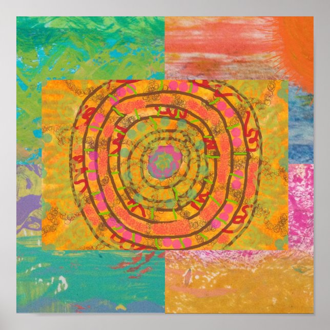 Poster Aztec Abstrait (Devant)