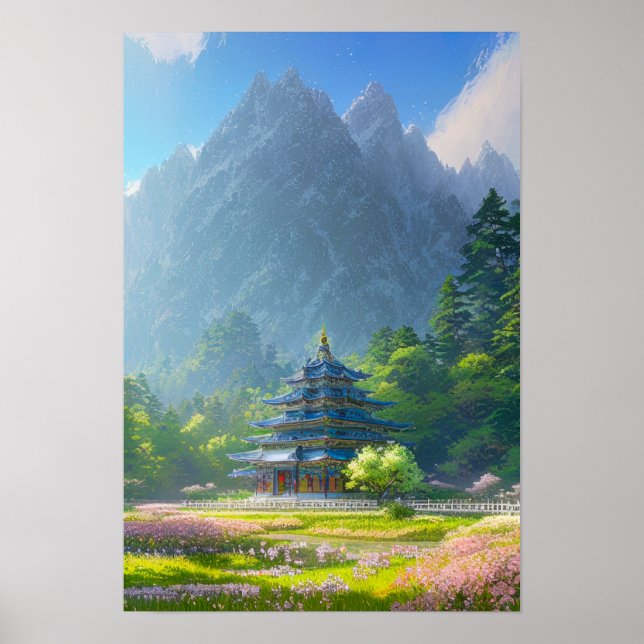 Poster Azure Temple Haven (Devant)