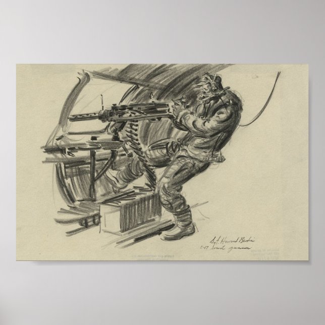 Poster B-17 Gunner taille (Devant)