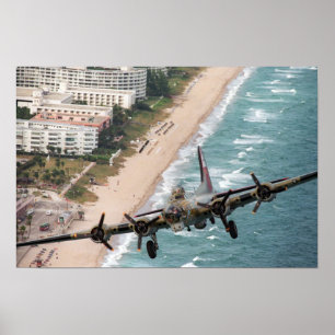 Poster B-17 outre de côte de la Floride