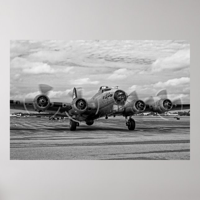 Poster B-17 se préparer pour un vol - (Devant)