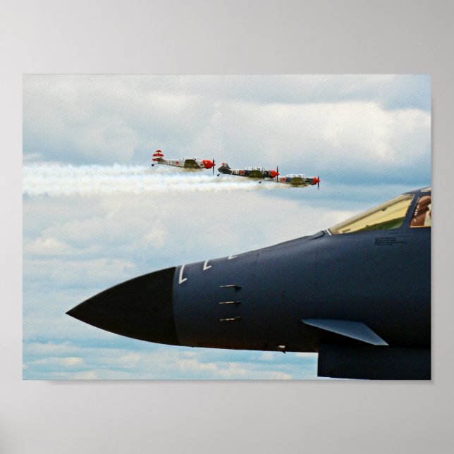 Poster B-1 Bombardement et chasseurs 2ÈME GUERRE MONDIALE (Devant)