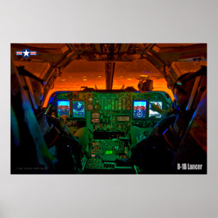 POSTER B-1B COCKPIT LANCER