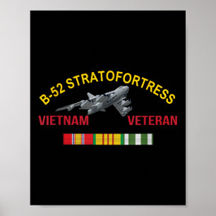 Poster B-52 Stratoforteresse Vietnam Vétéran B-52 Bomber 