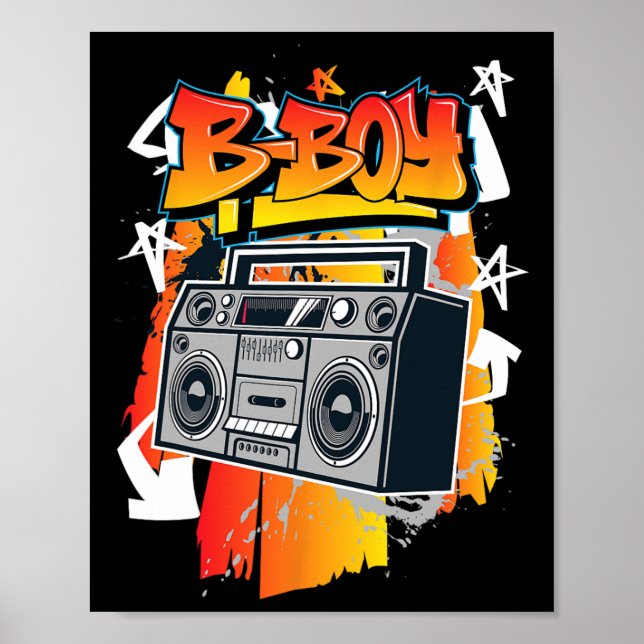 Poster B-boy Hip-hop Break Dancing (Devant)