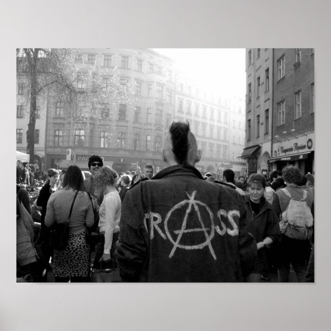 Poster B & W Fine Art Photographie Berlin Punk (Devant)