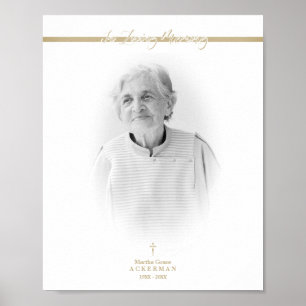 Poster B&W Golden Photo Service du Souvenir Chers