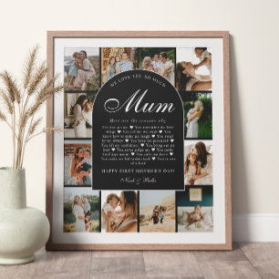 Poster B & W Raisons pour lesquelles nous vous aimons Mam