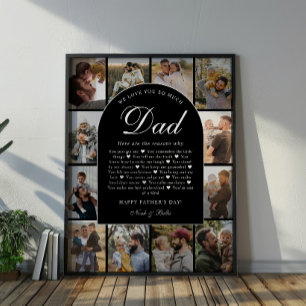 Poster B & W Raisons pour lesquelles nous vous aimons Pap