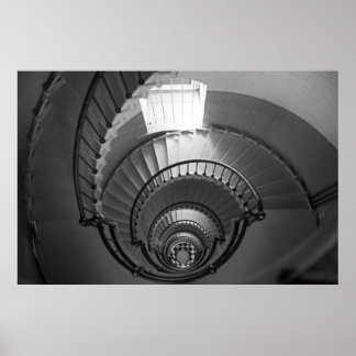 Poster B&W Spiral