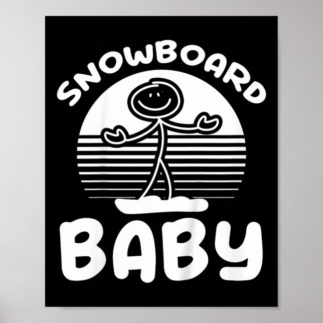 Poster Ba De Snowboard Pour Enfants (Devant)