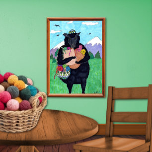 Poster Baa Baa Black Sheep Folk Art