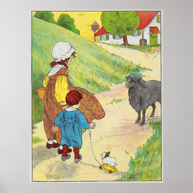 Poster Baa, Baa, mouton noir, Avez-vous de la laine ? (Devant)