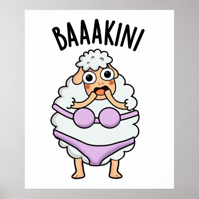 Poster Baa-kini Funny Bikini Pun (Devant)