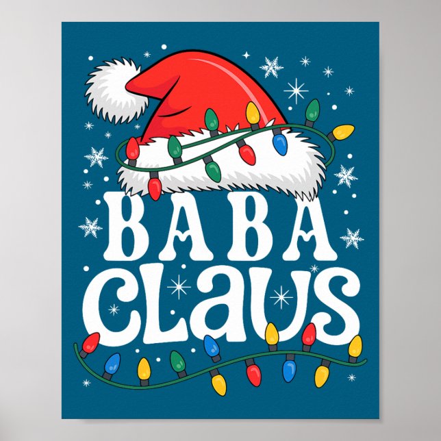 Poster Baba Claus Funny Xmas Christmas Grandma Holiday St (Devant)
