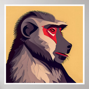 Poster Baboon Art