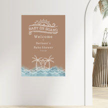 Baby à bord Baby shower Neutre Surf Bienvenue