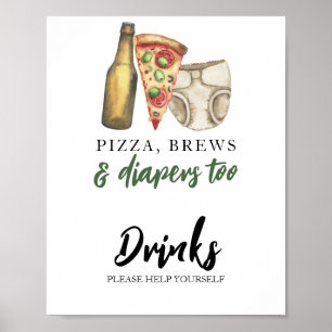 Poster Baby brasse de la bière Boissons