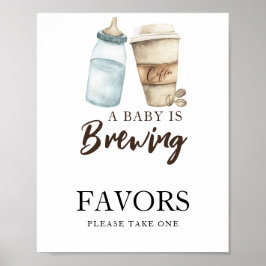 Poster Baby brasse du café Favors