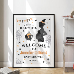 Poster Baby brasse le signe de bienvenue du baby shower d