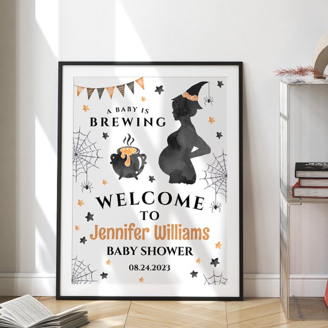 Poster Baby brasse le signe de bienvenue du baby shower d (Créateur téléchargé)