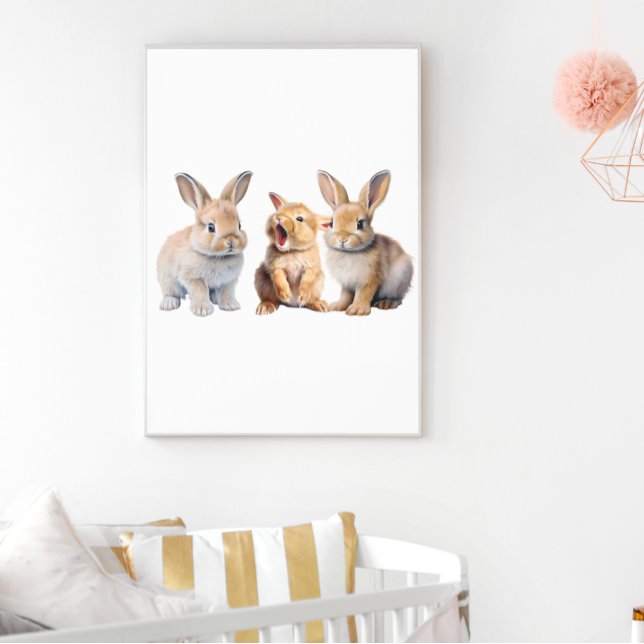 Poster Baby Bunny Lapin Nursery (Créateur téléchargé)