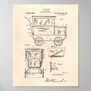 Poster Baby Carriage 1921 Art Brevet - Vieux Poivre