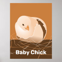 Baby Chick Orange Cuisine Mur Art