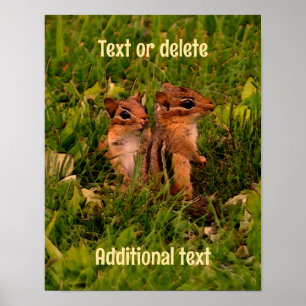 Poster Baby Chipmunks Animal Art Personnalisé