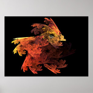 Poster Baby Dragon Fractal Art