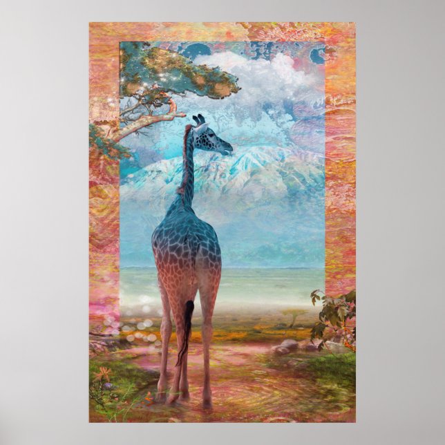 Poster Baby Giraffe PATRIMOINE AFRICAIN (Devant)