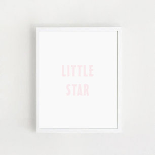 Poster Baby Girl Nursery Wall Art. Little Star