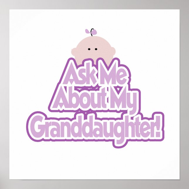 Poster Baby Girl Posez une question sur mes cadeaux de pe (Devant)