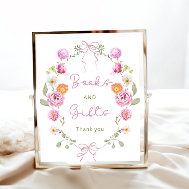 Poster Baby in Bloom Bow Garden Livres et cadeaux (Créateur téléchargé)