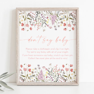 Poster Baby In Bloom Fleur sauvage Ne pas dire Baby Game