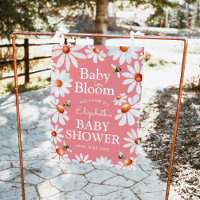 Baby in Bloom Watercolor Daisies & Bumblebee Poste