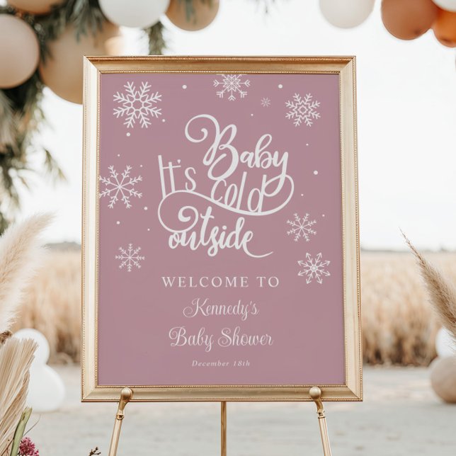 Poster Baby It's Cold Outside Baby shower Welcome (Créateur téléchargé)