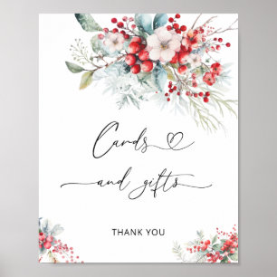 Poster Baby it's Cold Outside Greenery Cartes et cadeaux