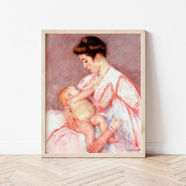Poster Baby John Être nourri | Mary Cassatt (Créateur téléchargé)