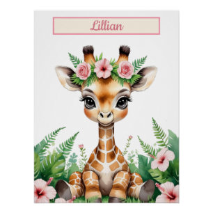 Poster Baby Monkey Nursery Art personnalisé